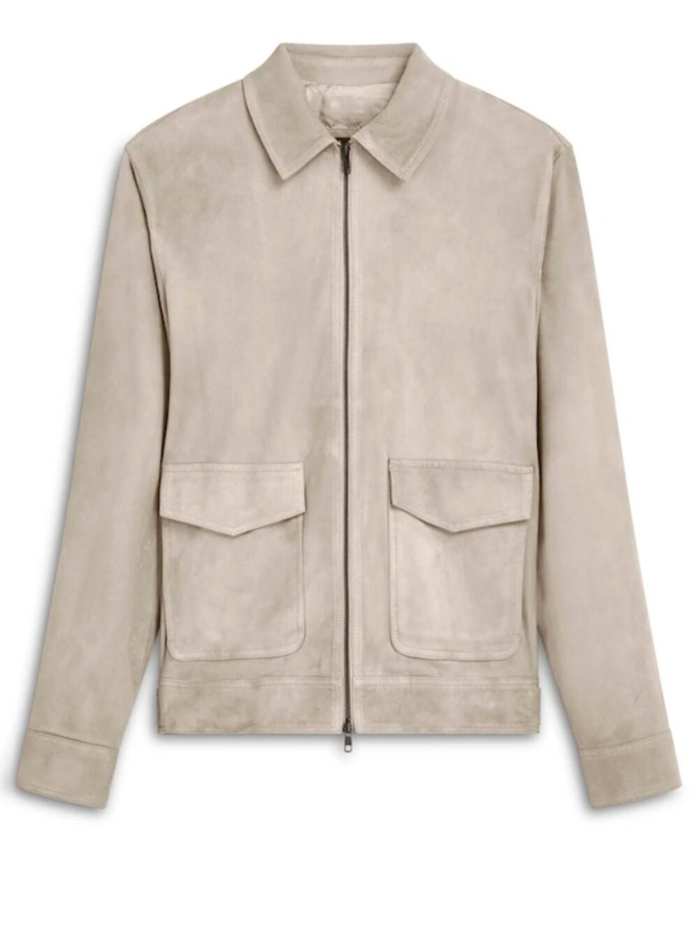 Bugatchi Tan Suede Bomber Jacket in Large